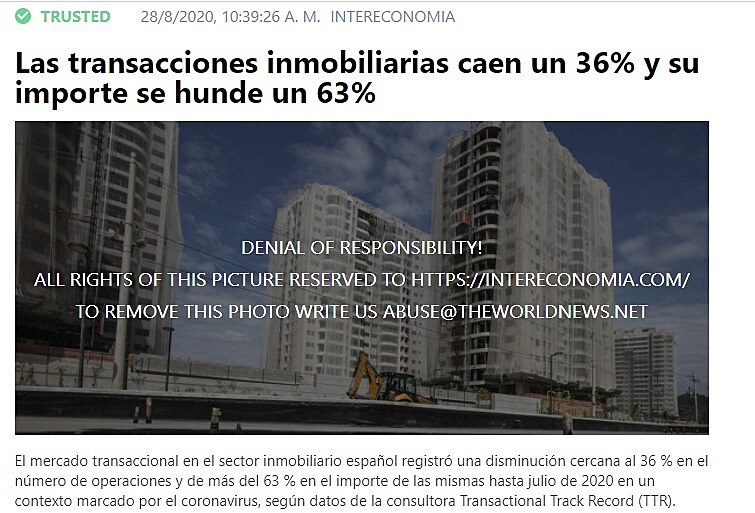 Las transacciones inmobiliarias caen un 36% y su importe se hunde un 63%